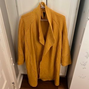 Tahari long yellow wool jacket
